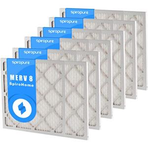 SpiroPure MERV 8 Pleated Air Filters (6 Pack)
