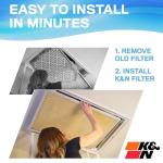 K&N Washable 12x24x1 Air Filter, Merv 11