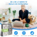 20x20x3 MERV 13 Pleated Air Filters - 2 Pack