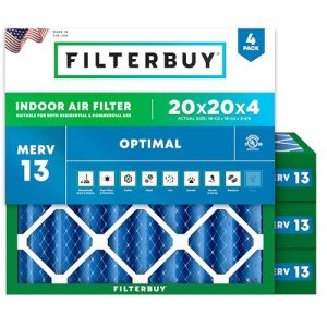 MERV 13 Pleated HVAC Air Filters 4-Pack