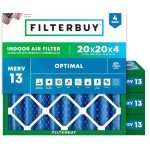 MERV 13 Pleated HVAC Air Filters 4-Pack