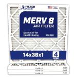 Filter King MERV 8 Air Filters - 4 Pack