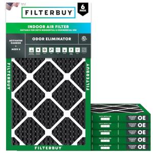 Filterbuy 15x25x1 MERV 8 Air Filters (6-Pack)