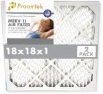 Proairtek 18x18x1 MERV 11 Air Filter Pack