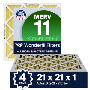 21x21x1 MERV 11 Air Filter 4-Pack