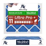 MervKing 16x20x1 MERV 11 Air Filter - 2-Pack