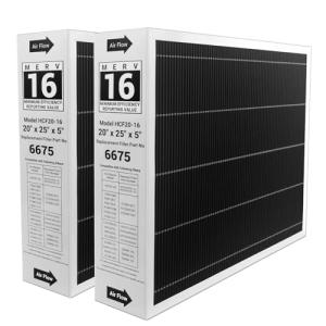20x25x5 MERV 16 Carbon-Efficient Air Filters