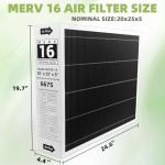 20x25x5 MERV 16 Carbon-Efficient Air Filters