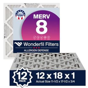 12x18 MERV 8 Pleated Air Filters (12-Pack)