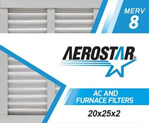 Aerostar 20x25x2 MERV 8 Pleated Air Filters