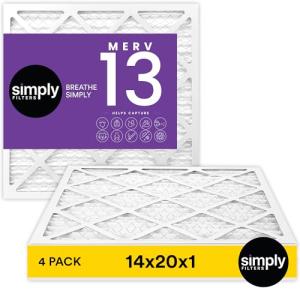14x20x1 MERV 13 Air Filter 4-Pack