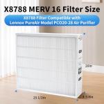 MERV 16 Air Filter 20x26x5 for Lennox