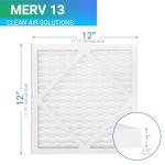MERV 13 Pleated Air Filter 12x12x1 (4-Pack)