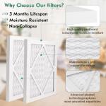 12x12x1 Pleated Air Filter 2 Pack, MERV 11