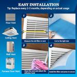 MERV 8 Cut-to-Fit Air Vent Filters, 20"x90
