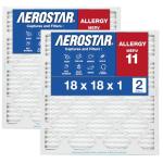Aerostar 18x18x1 MERV 11 Air Filter, 2 Pack