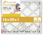 Proairtek 18x20x1 MERV 13 Air Filters - 2 Pack