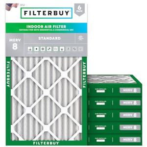 15x30x2 Pleated MERV 8 Air Filters (6-Pack)