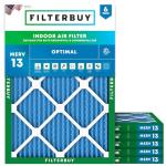 Filterbuy MERV 13 Pleated Air Filter 6-Pack