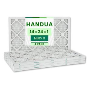 Handua 14x24x1 MERV 8 Air Filters, 4 Pack