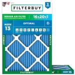 Filterbuy 16x20x1 MERV 13 Air Filters 2-Pack