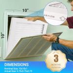 MERV 13 10x10x1 Pleated Air Filters - 4 Pack
