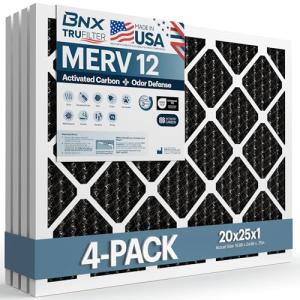 BNX TruFilter 20x25x1 MERV 12 Odor Defense Filters