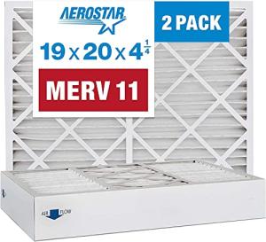 Aerostar 19x20x4 MERV 8 HVAC Filters - 2 Pack
