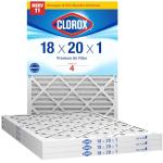 Clorox 18x20x1 MERV 11 Pleated Air Filters 4-Pack