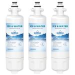 QWFIZ 3-Pack Water Filter Replacement for LG