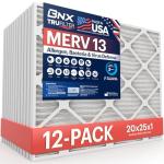 BNX TruFilter 20x25x1 MERV 13 Air Filters 12-Pack