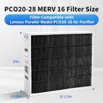 MERV16 20x26x5 Air Filter, 2 Pack