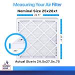 Filter King 25x28x1 HVAC Filters - 3-Pack