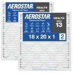 Aerostar 18x20x1 MERV 13 Air Filters, 2-Pack