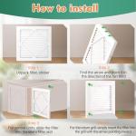 4 Pack MERV 13 Pleated Air Filters 10x10