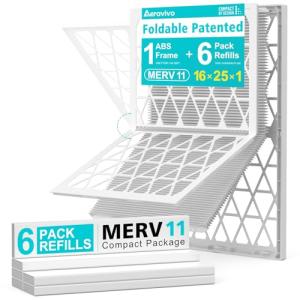 AEROVIVO 16x25x1 Refillable Air Filter Kit