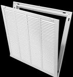 24" X 20" Steel Air Filter Grille - White