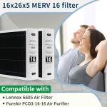 16x26x5 MERV 16 Filter 2-Pack for Lennox