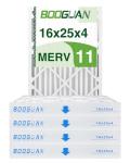 BOOGUAN 16x25x4 MERV 11 Air Filter 4-Pack