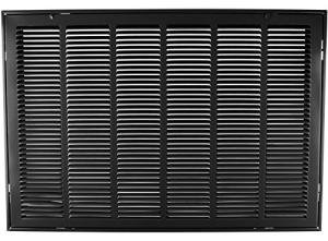 30" X 16" Black Steel Return Air Filter Grille