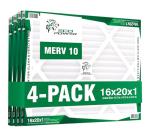 16x20x1 MERV 10 Pleated Air Filters (4-Pack)
