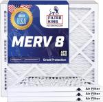 Filter King 21.5x26x2 MERV 8 Air Filters 4-Pack