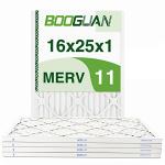 BOOGUAN 16x25x1 MERV 11 Pleated Air Filters 4-Pack