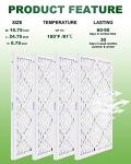 BOOGUAN 16x25x1 MERV 11 Pleated Air Filters 4-Pack