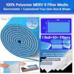 Cut-to-Fit Air Vent Filter Roll, 12"x90