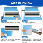 Cut-to-Fit Air Vent Filter Roll, 12"x90