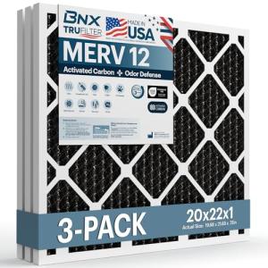 BNX TruFilter MERV 12 Odor Defense Filters (3-Pack)
