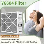 2 Pack Y6604 MERV 16 Air Filter, 20x26x5