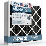 BNX TruFilter 20x20x1 MERV 12 Odor Defense Filters