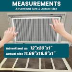 12x20x1 Washable MERV 8 Electrostatic Air Filter